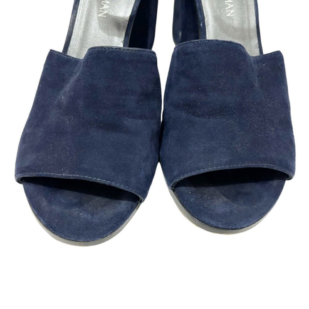 STUART WEITZMAN Soho Gal Navy Blue Sandals 9.5 M - Picture 8 of 9